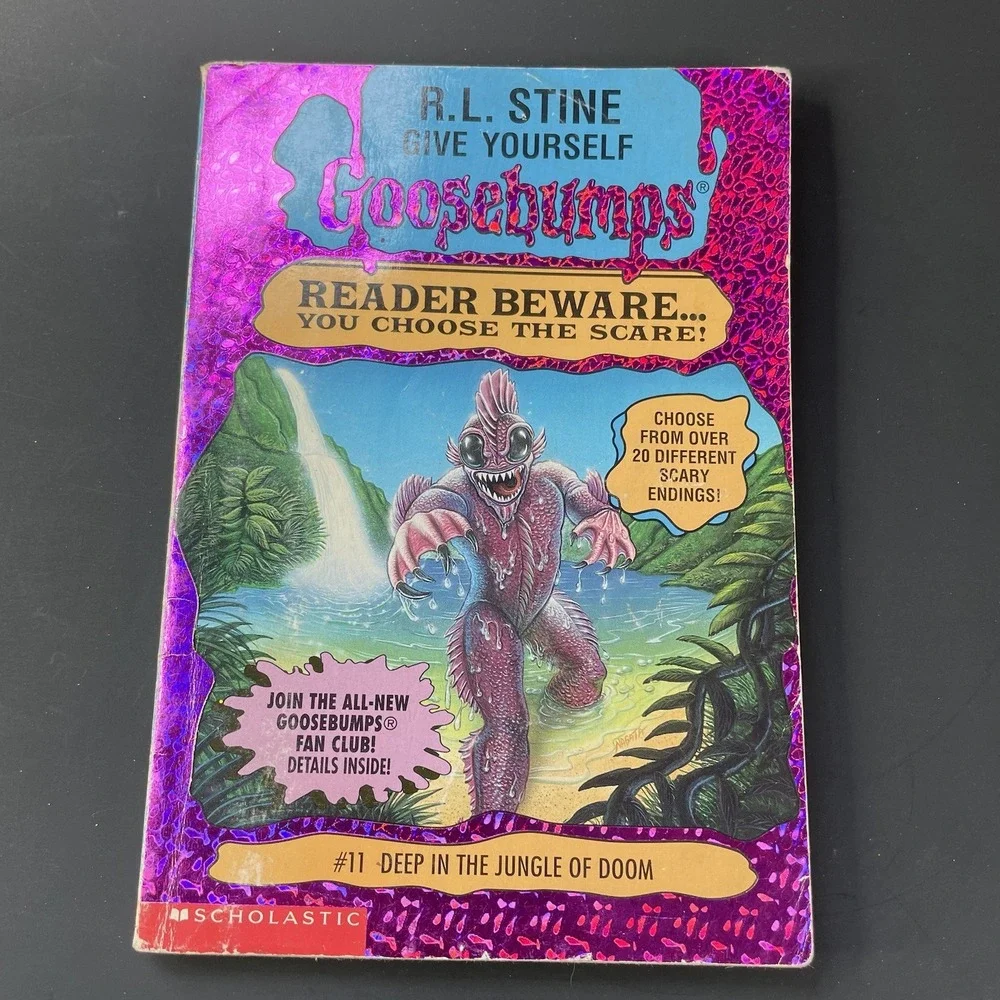 Give Yourself Goosebumps RL Stine #11 Deep In the Jungle of Doom Holographic 90s